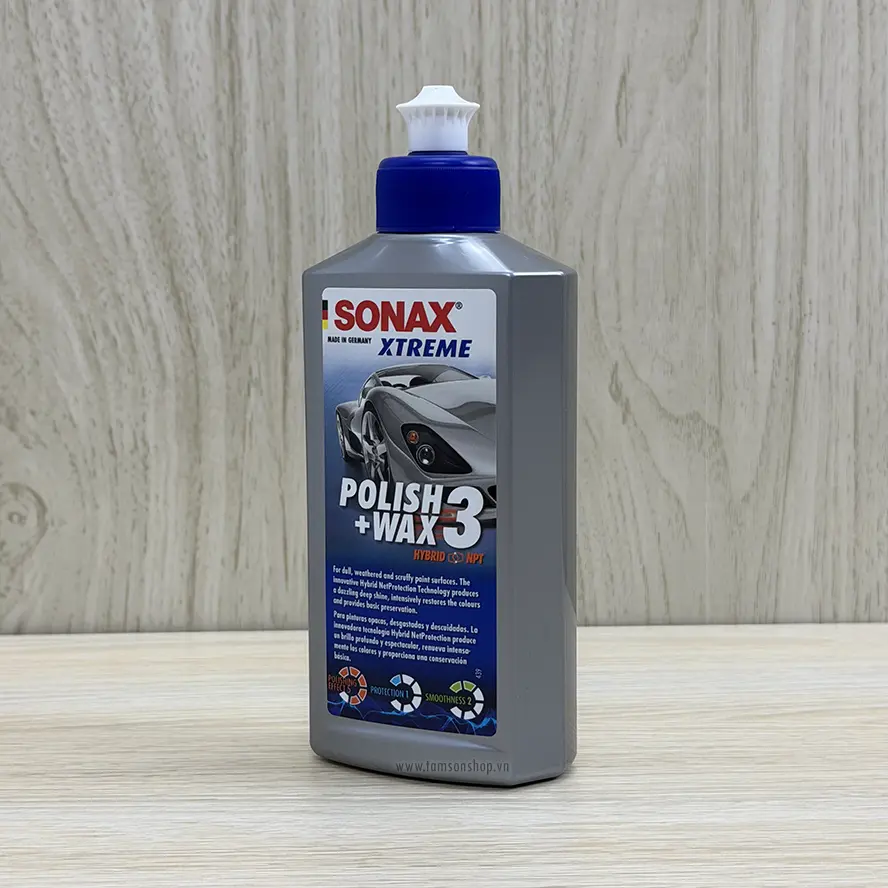 Kem đánh bóng xóa xước và bảo vệ sơn xe Sonax Xtreme Polish+Wax 3