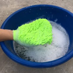 Găng tay rửa xe xúc tu san hô sợi ngắn 17cm x 22cm
