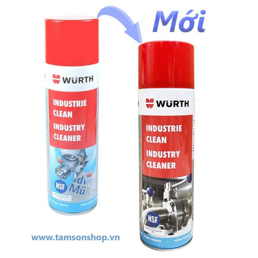 Chai xịt tẩy keo Wurth Industry Cleaner 500ml