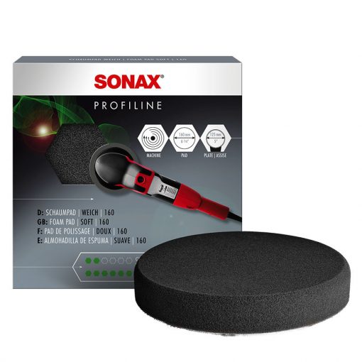 Phớt đánh bóng Sonax 493241 Foam pad soft 160mm dùng cho máy đồng tâm