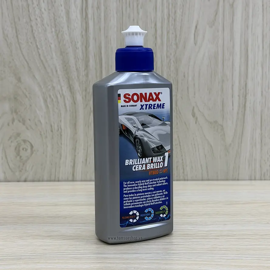SONAX WAX 1 – Sáp phủ bóng và bảo vệ sơn xe.