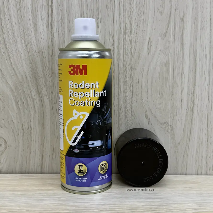 Chai xịt chống chuột 3M - Bảo vệ các bộ phận nhựa và cao su trên xe ô tô chống lại sự cắn phá của chuột.