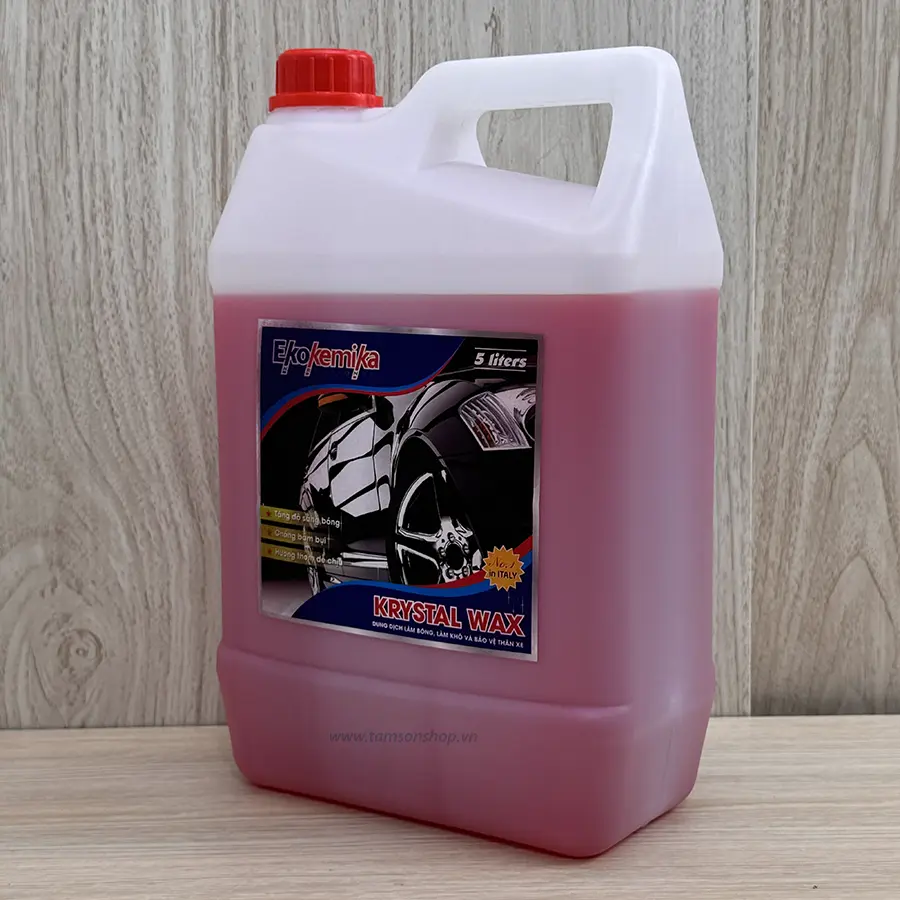 Dung dịch phủ bóng xe ướt Krystal Wax Ekokemika - Làm bóng và bảo vệ sơn.