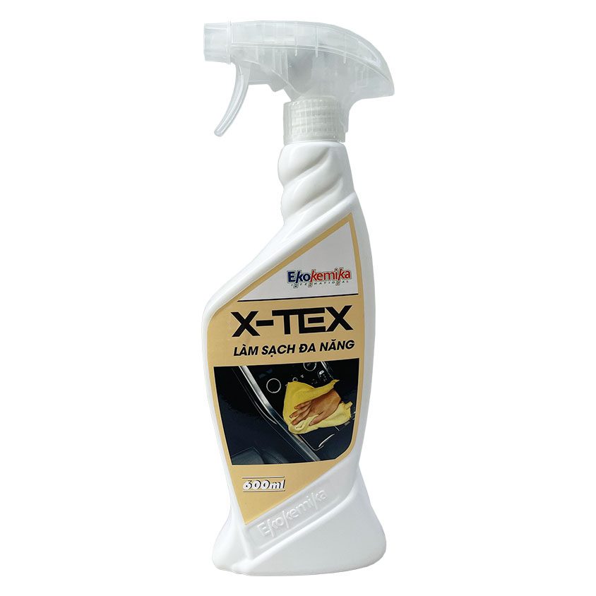 Dung dịch làm sạch đa năng X-Tex Ekokemika sử dụng cho cả trong và ngoài xe ô tô.