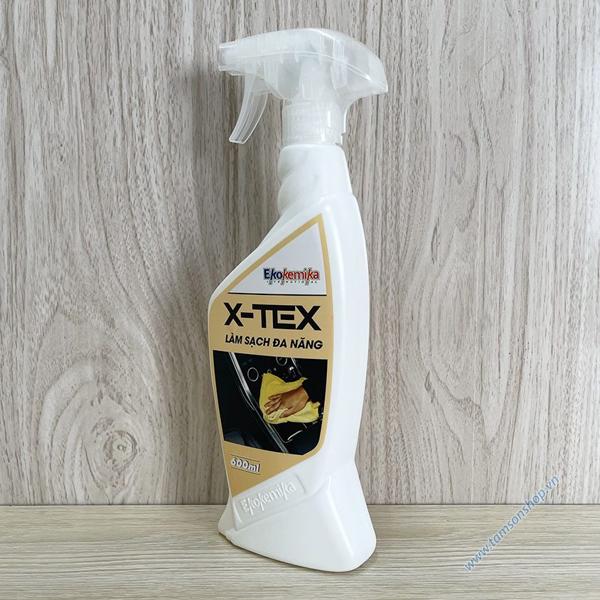Dung dịch làm sạch đa năng X-Tex Ekokemika sử dụng cho cả trong và ngoài xe ô tô.