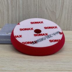 Phớt đánh bóng Sonax 493400 đỏ 5in DA bước 2 hoặc 3, bọt biển cứng trung bình, dùng với máy lệch tâm.