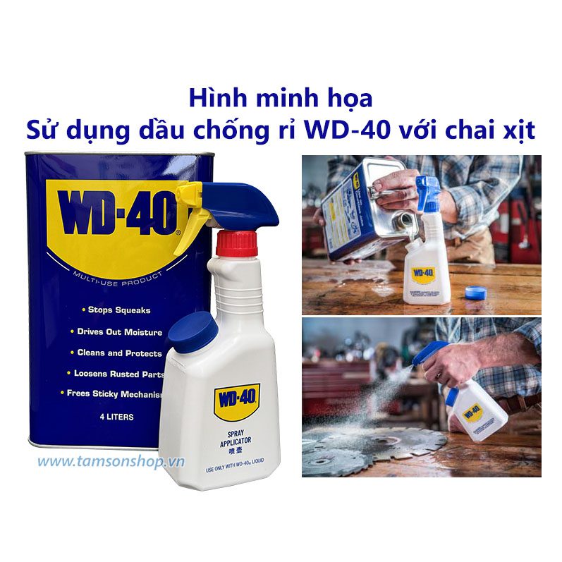 WD-40 Spray Applicator chai nhựa rỗng dùng để đựng và xịt dầu chống rỉ sét WD-40