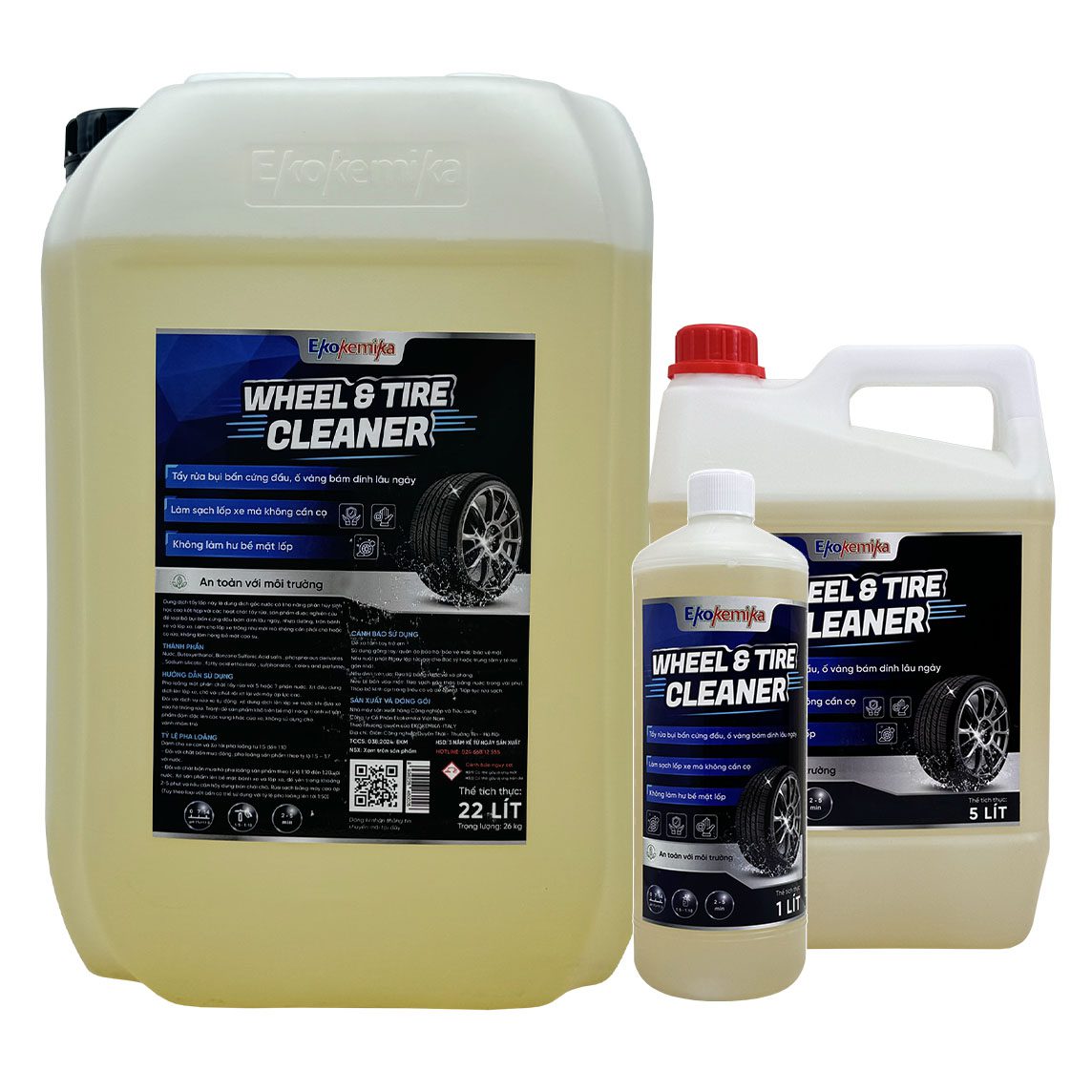 Dung dịch tẩy rửa bánh xe Wheel & Tire Cleaner Ekokemika