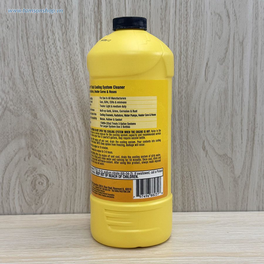 Dung dịch vệ sinh két nước làm mát động cơ Prestone AS105R chai 946ml