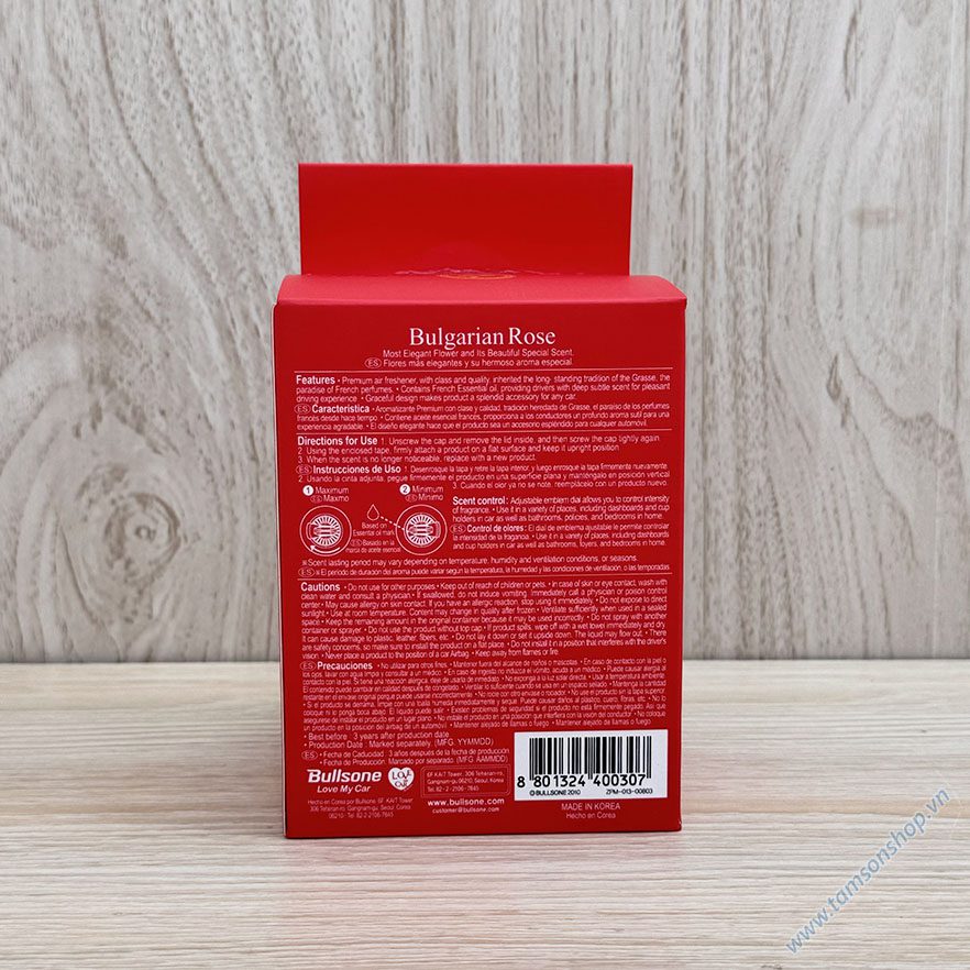 Nước hoa ô tô Grasse Bulgarian Rose mùi hoa hồng, loài hoa thanh lịch nhất với hương thơm đặc biệt tuyệt đẹp. Hương thơm mang lại cảm xúc dịu dàng, lãng mạn và quý phái.