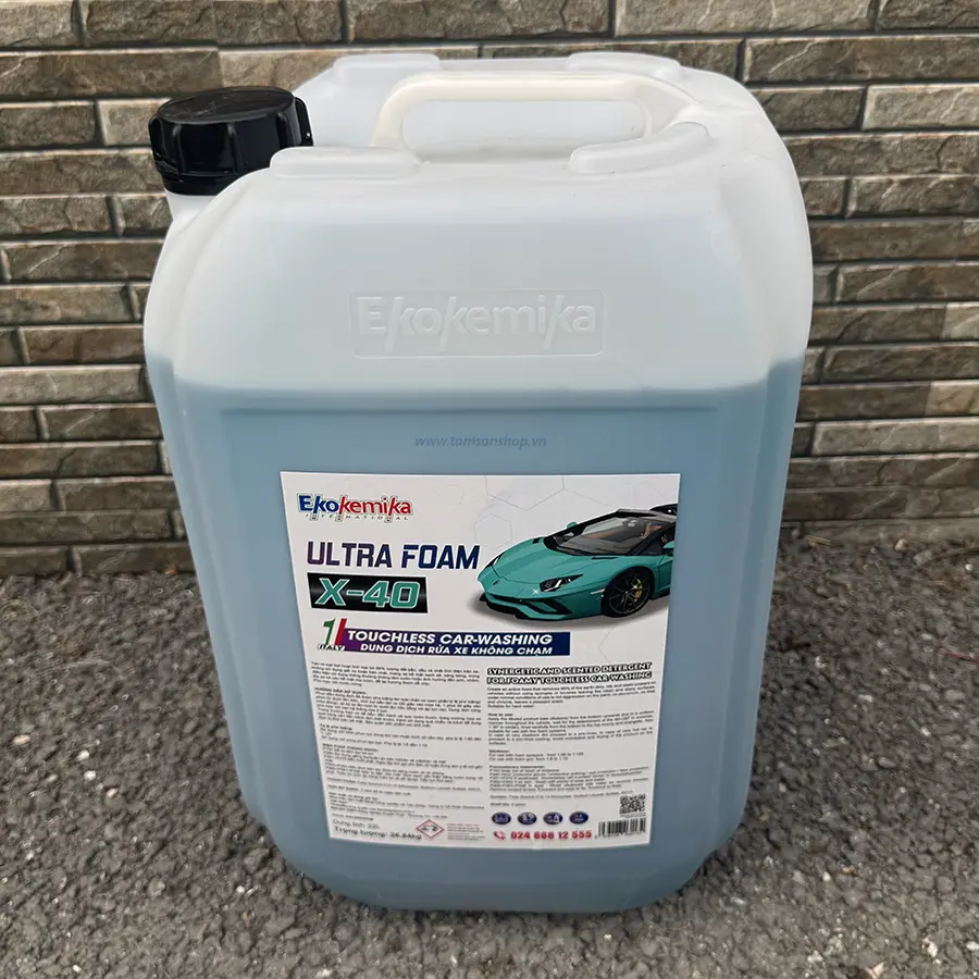 Nước rửa xe không chạm Ultra Foam X-40 Ekokemika can 22 lít