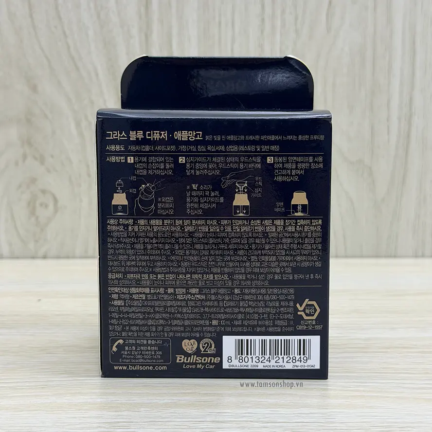 Nước hoa Grasse Blue Apple Mango – hương thơm trái cây phong phú từ táo, xoài và dứa.