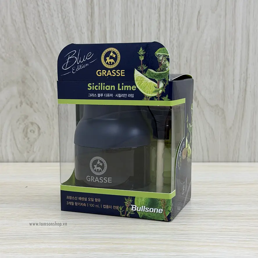 Nước hoa Grasse Blue Sicilian Lime – mùi thơm chanh tươi mát như vừa hái tại Sicily nước Ý.