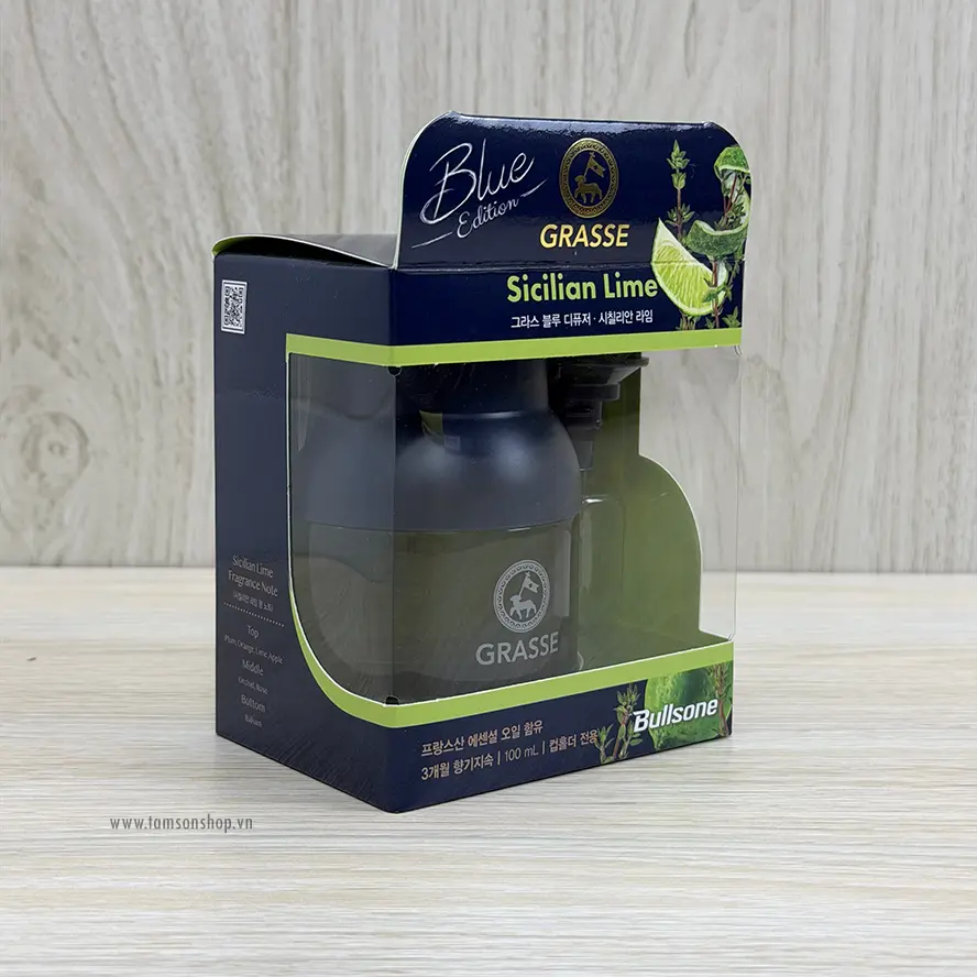 Nước hoa Grasse Blue Sicilian Lime – mùi thơm chanh tươi mát như vừa hái tại Sicily nước Ý.