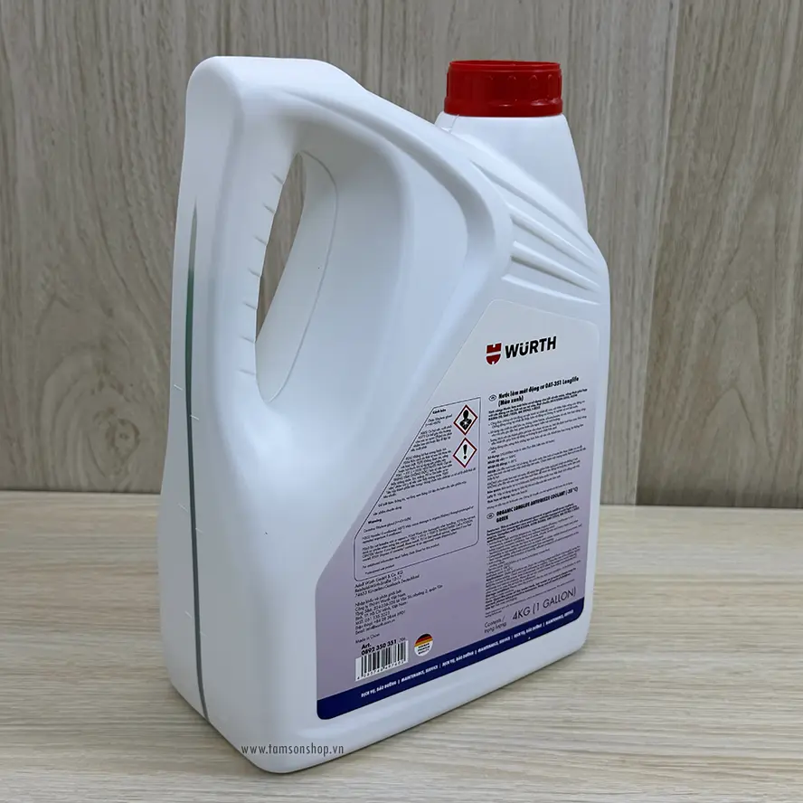 Nước làm mát động cơ Wurth xanh OAT-351 Dùng cho các dòng xe ô tô con, xe du lịch, xe tải nhẹ.