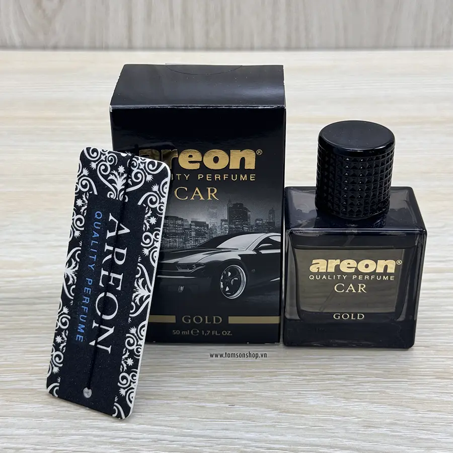 Nước hoa ô tô Areon Gold mùi thơm của sự nam tính, mạnh mẽ và sang trọng.