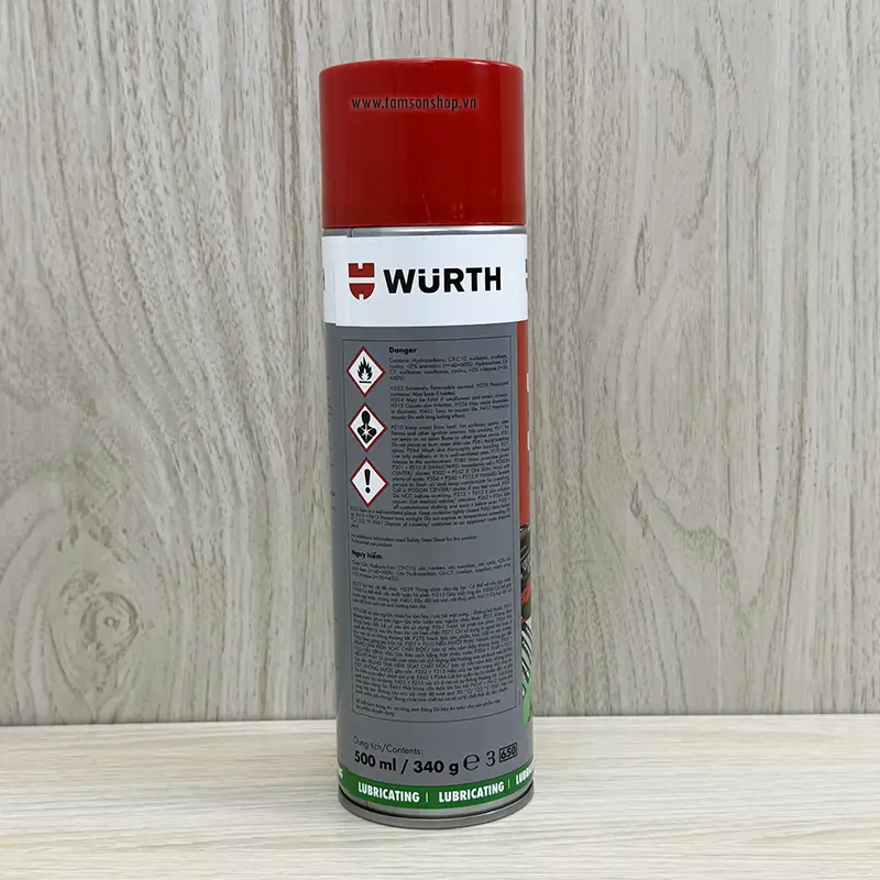 Chai xịt dầu chống rỉ sét và bôi trơn đa năng Wurth Ultra 2040