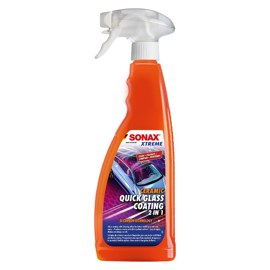 Chai làm sạch chống bám nước kính xe hơi Sonax Xtreme Ceramic Quick Glass Coating 2-In-1